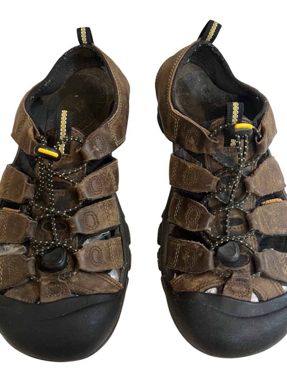 Keen Brown Outdoor Closed-Toe Hiking Sandals with Bungee Lacing